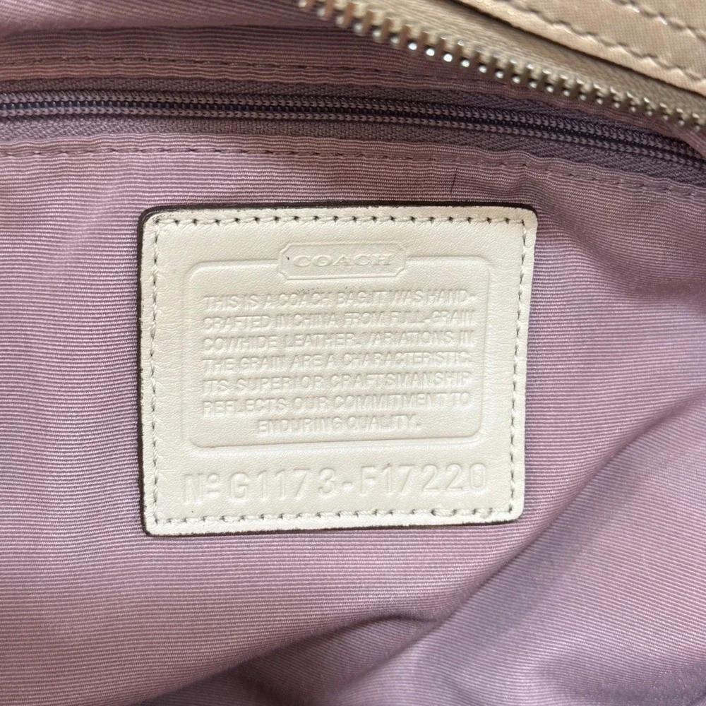 VTG Coach F17220 Soho Metallic Champagne Leather Satchel Shoulder Bag
